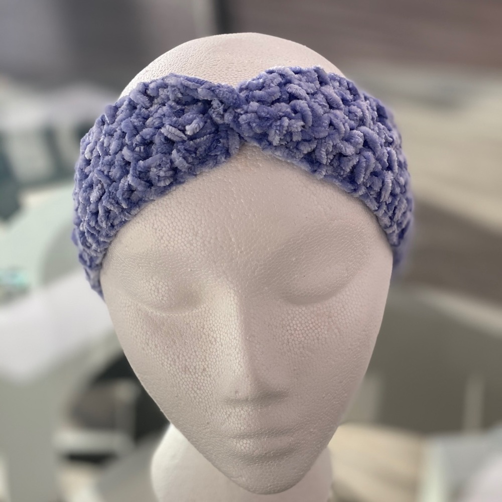 Crochet Velvet Handmade Headband - Adult